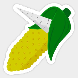 Corny Unicorn on the Cob Sticker